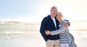 Elderly Couple On a Beach